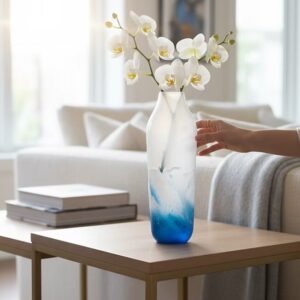 Tall Heavy Glass Vase