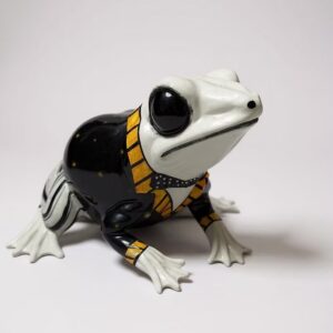 Vintage Ceramic Italian Intrada Large Hand Painted Frog