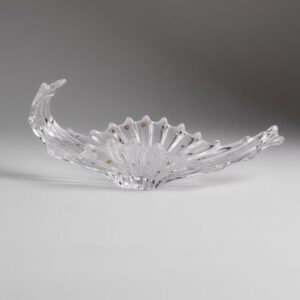 Vintage 1950's French Crystal Art Glass Fruit Bowl