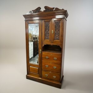 Edwardian Walnut Combination Wardrobe