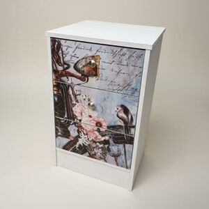 Decoupaged Bedside Table