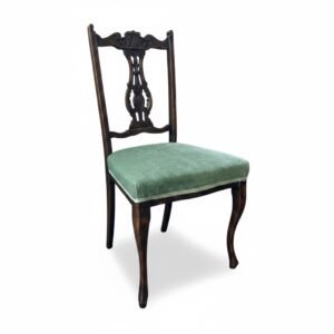 Vintage Chair Green Upholstered Seat