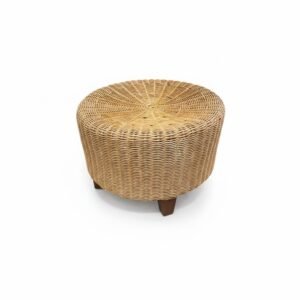 Round Wicker Foot Stool
