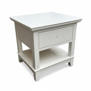 Whte Bedside / Lamp Table