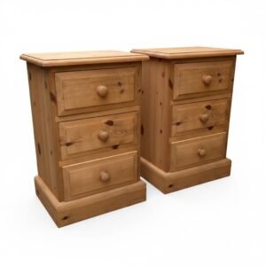 Country Pine Bedside Drawers - Pair